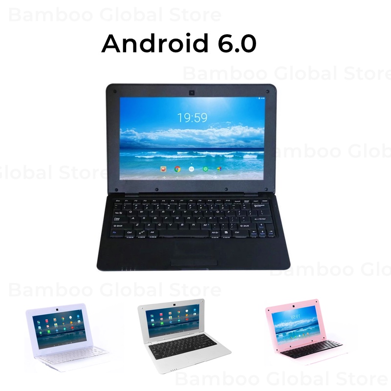 แล็ปท็อป Android 6.0 оутбуки Full HD Netbook Hot Mini 10.1 นิ้วคอมพิวเตอร์สําหรับเล่นเกมหน่วยความจํา