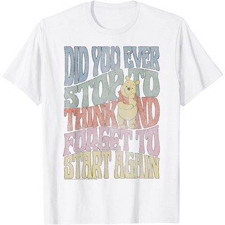 [S-5XL] เสื้อยืด พิมพ์ลาย Disney Winnie The Pooh Did You Ever Stop To Think พรีเมี่ยม แฟชั่นสําหรับเด็กผู้ชาย ผู้หญิง อา