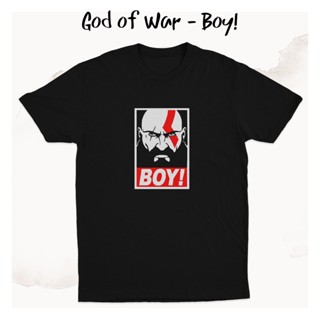 เสื้อยืด พิมพ์ลาย Kratos Boy Game God of War K0133