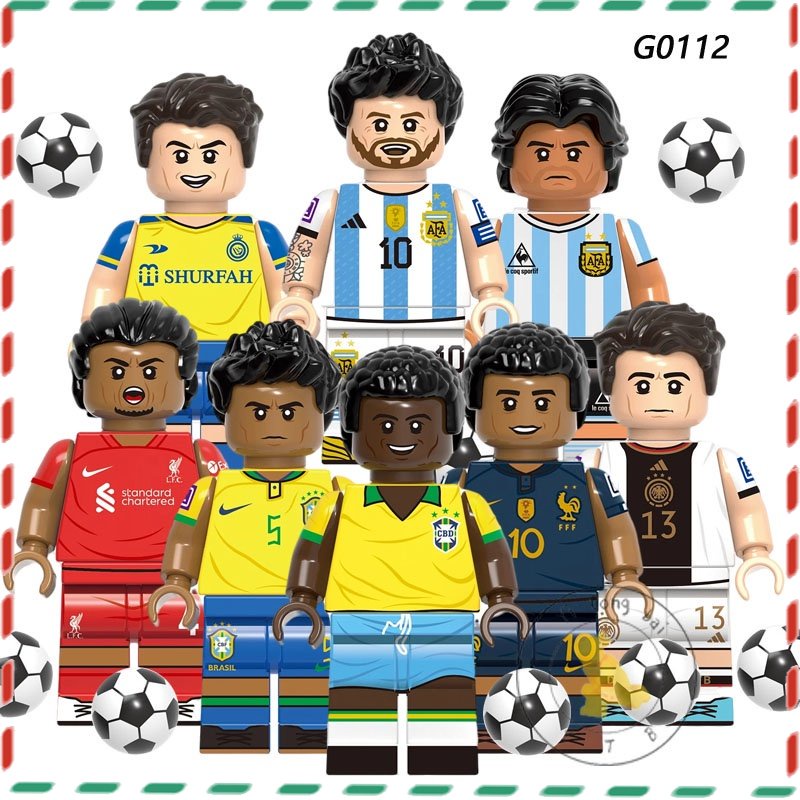 โมเดลฟิกเกอร์ รูปนักฟุตบอล World Cup star series ขนาดเล็ก ของเล่นสําหรับเด็ก