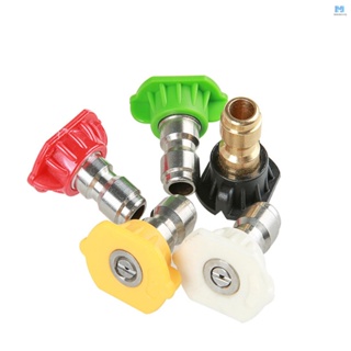 5pcs Spray Nozzles Spray  Connectors Nozzle Tips Adapters Kit Universal for High Pressure Washer Sprayer