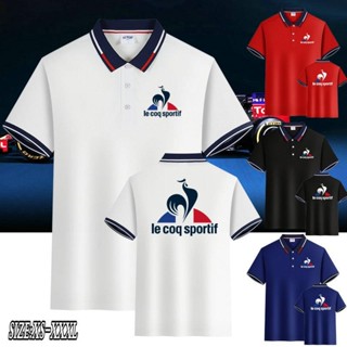 ใหม่ เสื้อยืดโปโล คอปก แขนสั้น พิมพ์ลาย Le Coq Sportif สไตล์นักธุรกิจ แฟชั่นสําหรับผู้ชาย