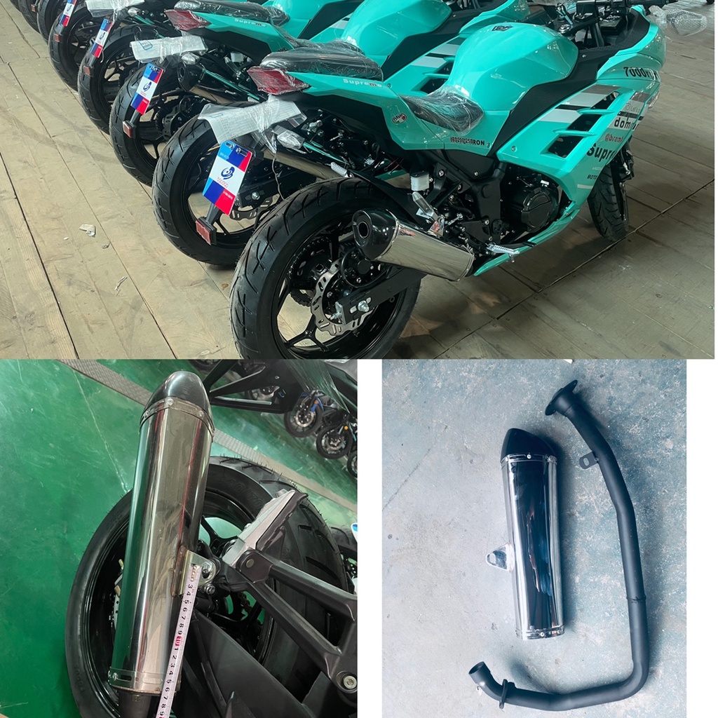 Baodiao 200 Lying Race Little Ninja ท่อไอเสีย New Century Horizon V6R3 รถจักรยานยนต์รถจักรยานยนต์อุป