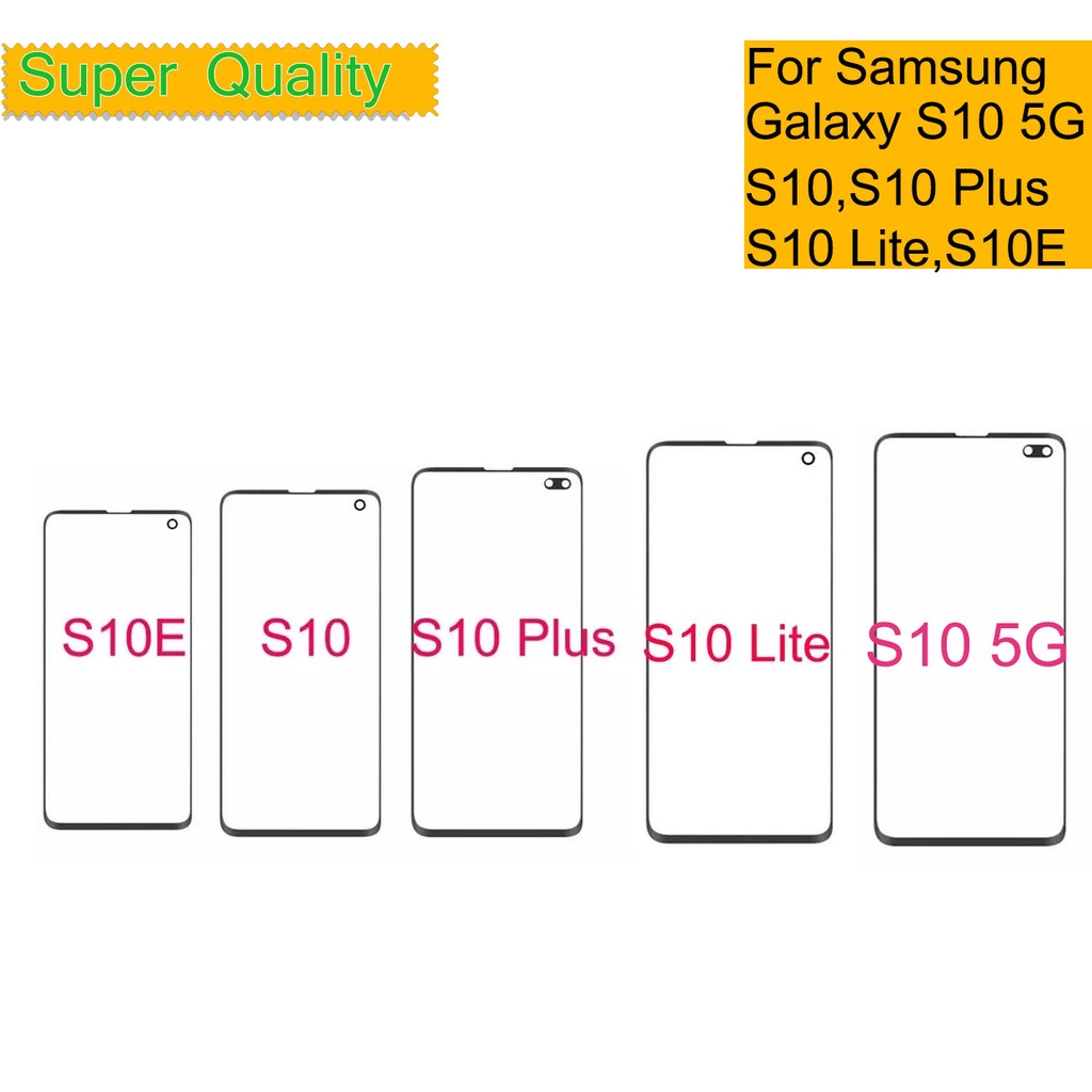 สําหรับ Samsung Galaxy S10 5G S10E Plus หน ้ าจอสัมผัสด ้ านหน ้ า LCD แผงกระจกด ้ านนอกเลนส ์ S10 Lite แผงสัมผัส