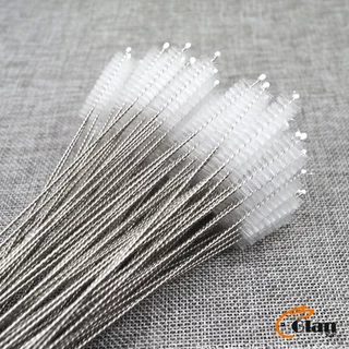 Glanxuan แปรงล้างหลอดดูด จุกนม ขนไนล่อน ไม่ทำให้เป็นรอย Stainless steel soft straw straw brush