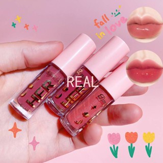 CYREALDragon Ranee 7สีกระจกลิปกลอสเครื่องสำอางน่ารัก Water Glossy Lip Glaze ลิปสติกติดทนนาน Moisturizing Hydrating Lip Tint Lip แต่งหน้า