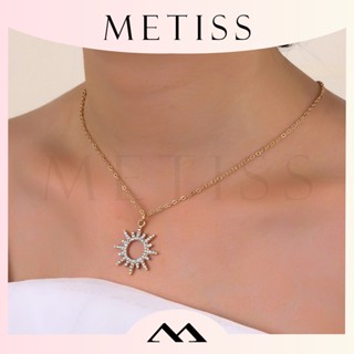 Metiss สร้างสรรค์ กลวง เพชร ดวงอาทิตย์ ดาว ดวงจันทร์ จี้สร้อยคอ สําหรับผู้หญิง ของขวัญ