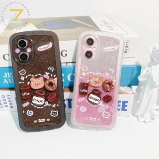 เคส OPPO Reno 8T 5G Reno 8T 4G Reno 8Z 5G Reno 7Z 5G Reno 6Z 5G Reno 8 5G Reno 7 5G Reno 6 5G Reno 5 เคสมือถือตาโตประกาย, เคสมือถือซิลิโคนกาแฟ 3D