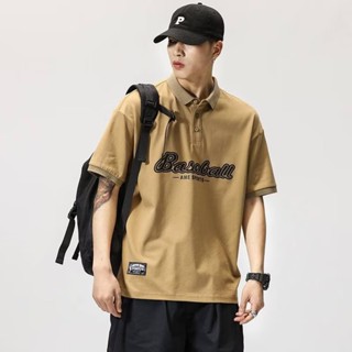 เสื้อยืดโปโล แขนสั้น สไตล์สปอร์ต สําหรับผู้ชาย