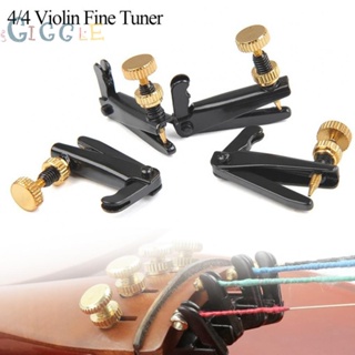 ⭐2023 ⭐4 Pcs/ Metal Violin Fine Tuner/ String Adjuster Tuning Black For 4/4 3/4 Violins