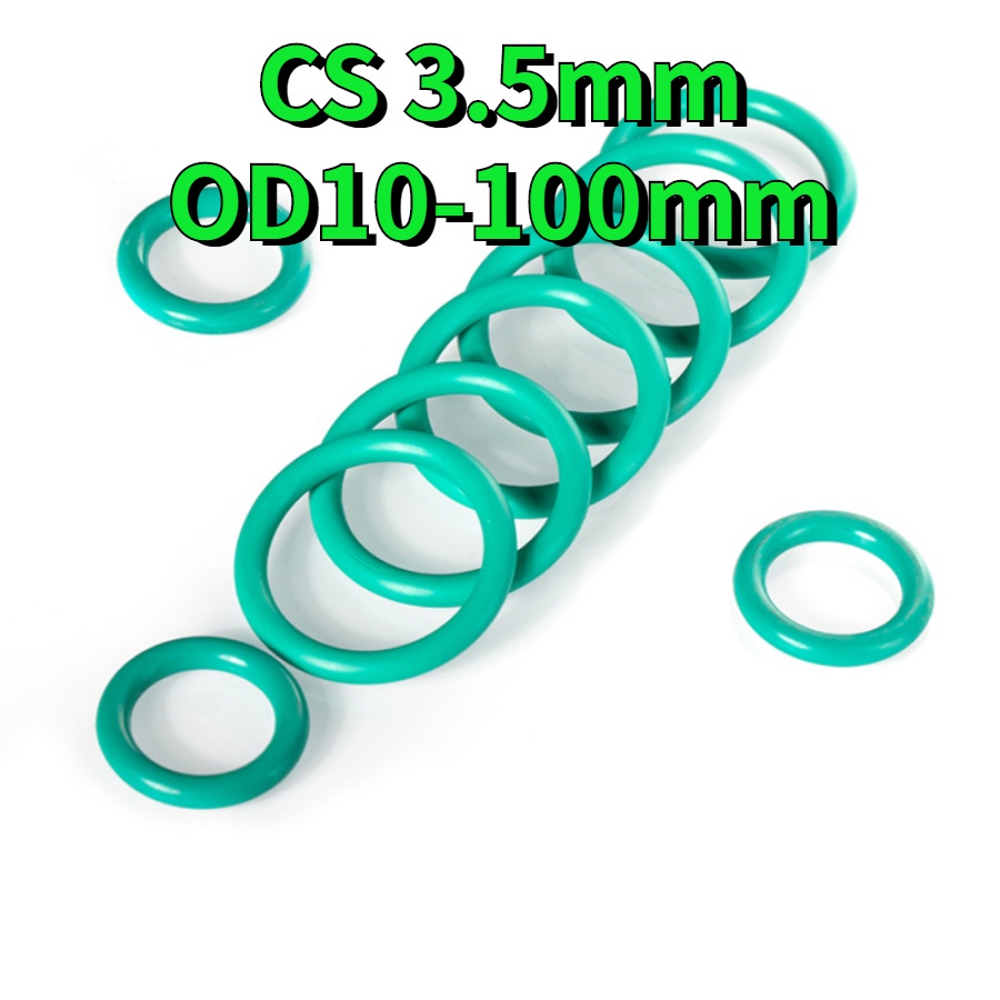 [FWM] OD10~95mm x CS3.5mm O-Ring Round Washer สีเขียว FKM Fluorine Rubber O-Ring