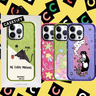 Casetify 【กระต่าย กบ แมว】เคสโทรศัพท์มือถือ ซิลิโคน TPU นิ่ม แบบใส กันกระแทก ลายกลิตเตอร์ มีลายด้านข้าง สําหรับ iPhone 11 12 13 14 Pro Max