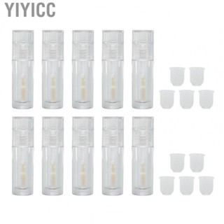 Yiyicc Lip Gloss Tube  2ml Empty Lip Balm Tube 10pcs Rubber Inserts Portable Lightweight  for Beginners