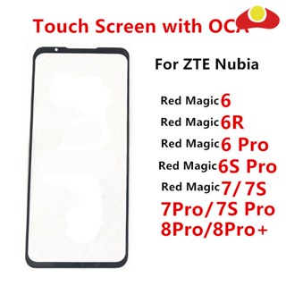 อะไหล่หน้าจอสัมผัส LCD สีแดง สําหรับ ZTE Nubia Red Magic 8 Pro 6 6R 6S Pro 7 Pro