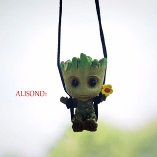 Alisond1 โมเดลฟิกเกอร์ Groot ของสะสม โมเดลตุ๊กตา ของเล่น ฟิกเกอร์ ตกแต่งภายในรถ อะนิเมะ รถน้ําหอมปรับอากาศ Loki จี้รถ Avengers Thor Hammer แขวน