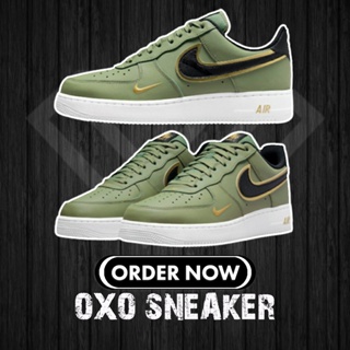 ใหม่ Air+Force 1 Low Green Black Af1 (ของแท้ 100%) Da8481-300 รองเท้าผ้าใบลําลอง สําหรับผู้ชาย ผู้หญิง สีเขียว สีดํา OUUP