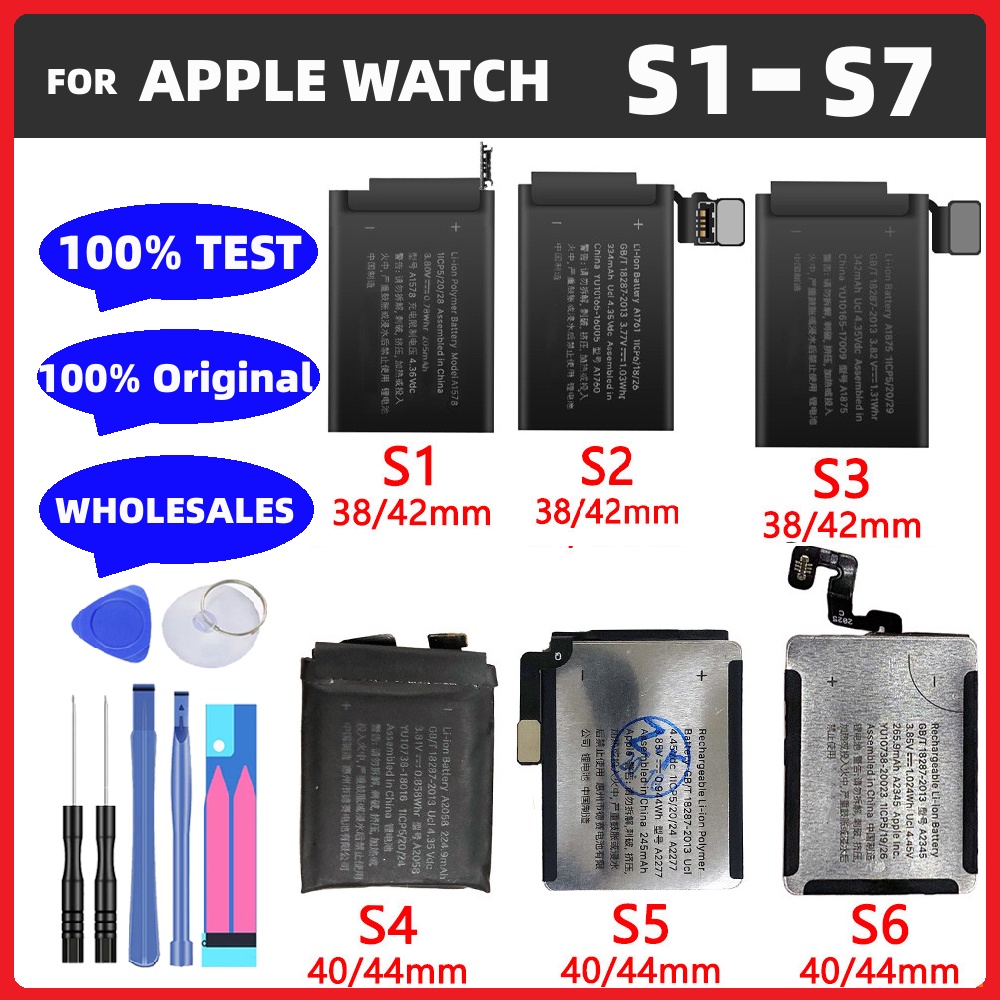 ของแท้ แบตเตอรี่ แบบเปลี่ยน สําหรับ App le Watch Series 1 2 3 4 5 SE 6 iWatch 4G S1 S2 S3 GPS LTE S4