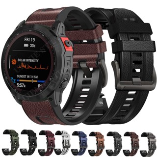 สําหรับ Garmin Fenix 7 7x 6 6x Pro Sapphire GPS 5 5x Plus สายหนัง ปลดเร็ว สายนาฬิกา ซิลิโคน สายนาฬิกา สร้อยข้อมือ