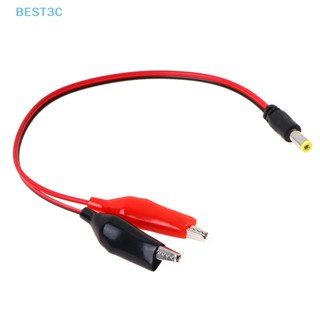 Best3c 2 คลิปจระเข้ เป็น 1 ตัวผู้ DC ปลั๊กอะแดปเตอร์เชื่อมต่อ DC 5.5*2.1 มม.