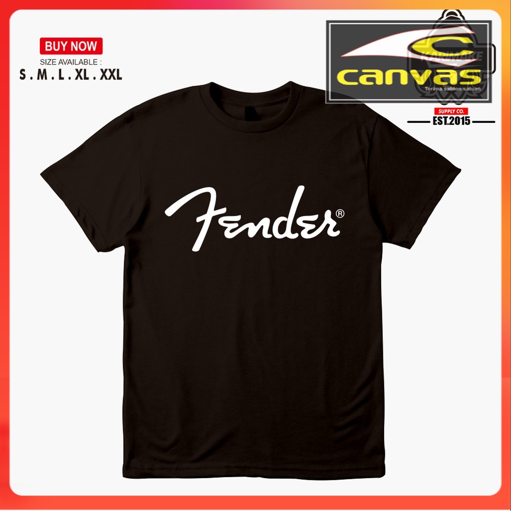 เสื้อยืด Fender Guitar Logo Music T-Shirt -