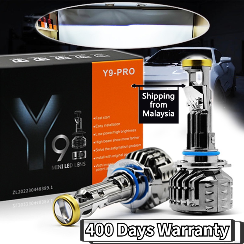 2PCS Y9 Pro ไฟหน้า H7 H11 Canbus Y6 H4 ไฟหน้ารถ LED 6500k Mini เลนส์ไฟหน้า H4 8000LM IP67 กันน้ํา H8