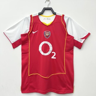 เสื้อกีฬาแขนสั้น ลายทีมชาติฟุตบอล Arsenal 04-05 AAA แห้งเร็ว สไตล์เรโทร สําหรับผู้ชาย ไซซ์ S-XXL