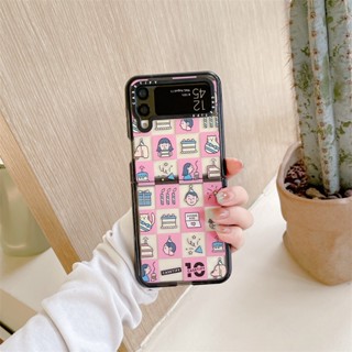 Casetify เคสโทรศัพท์มือถือ หน้าจอพับได้ ลายตารางหมากรุก สําหรับ Samsung Z Flip 3 4 5G