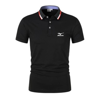 เสื้อโปโลแขนสั้น สไตล์นักธุรกิจ Mizuno สําหรับผู้ชาย ไซซ์ S - 4Xl 8008