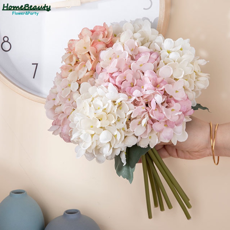 ช่อดอกไฮเดรนเยียประดิษฐ์ ผ้าไหม สําหรับตกแต่งบ้าน งานแต่งงาน ปาร์ตี้