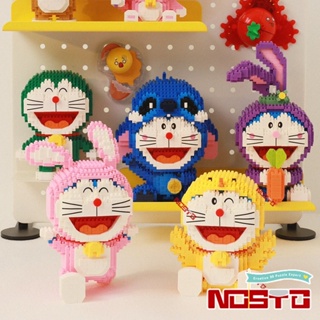 นาโนบล็อกต้นคริสต์มาส Snowman doraemon Building Blocks การ์ตูน Creative Dorami Nobita Nobi รุ่น DIY ของขวัญของเล่น