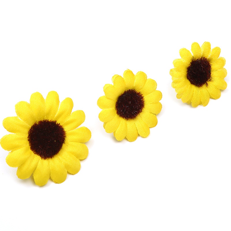 ดอกทานตะวันประดิษฐ์ ดอกเดซี่ประดิษฐ์ ผ้าไหม ขนาดเล็ก สําหรับตกแต่งบ้าน งานแต่งงาน ปาร์ตี้ DIY 10 ชิ้น - รูปที่ 4