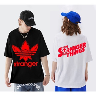 เสื้อ Stranger Things ผู้ชาย เสื้อยืดเท่ เสื้อยืด แขนสั้น เสื้อยืดสตรีท ผู้หญิง เสื้อยืดคอกลมแขนสั้น