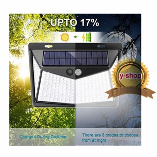 Lighting Shop high quality Solar motion sensor light led  208 LED 3 โหมด ไฟติดผนังโซล่าเซลล์พลังงานแสงอาทิตย์ *