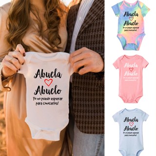 Abuela Abuelo ชุดรอมเปอร์ สไตล์สเปน สําหรับเด็กทารกแรกเกิด ตั้งครรภ์ OZ6X