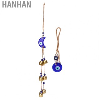 Hanhan Blue Eye Wind Chime Pendant  Blue Eye Wall Decor 2 Pcs Blue  for Car