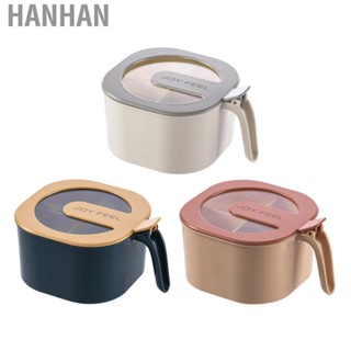 Hanhan Spice Container  4 In 1 Seasoning Box Transparent Cover  for Cooking