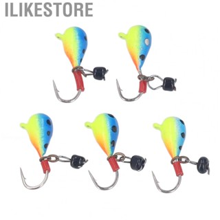 Ilikestore Ice Fishing Jigs  Vivid 5pcs Ice Fishing Hooks Continuous Sharpness Fishing Tackle  for Seawater