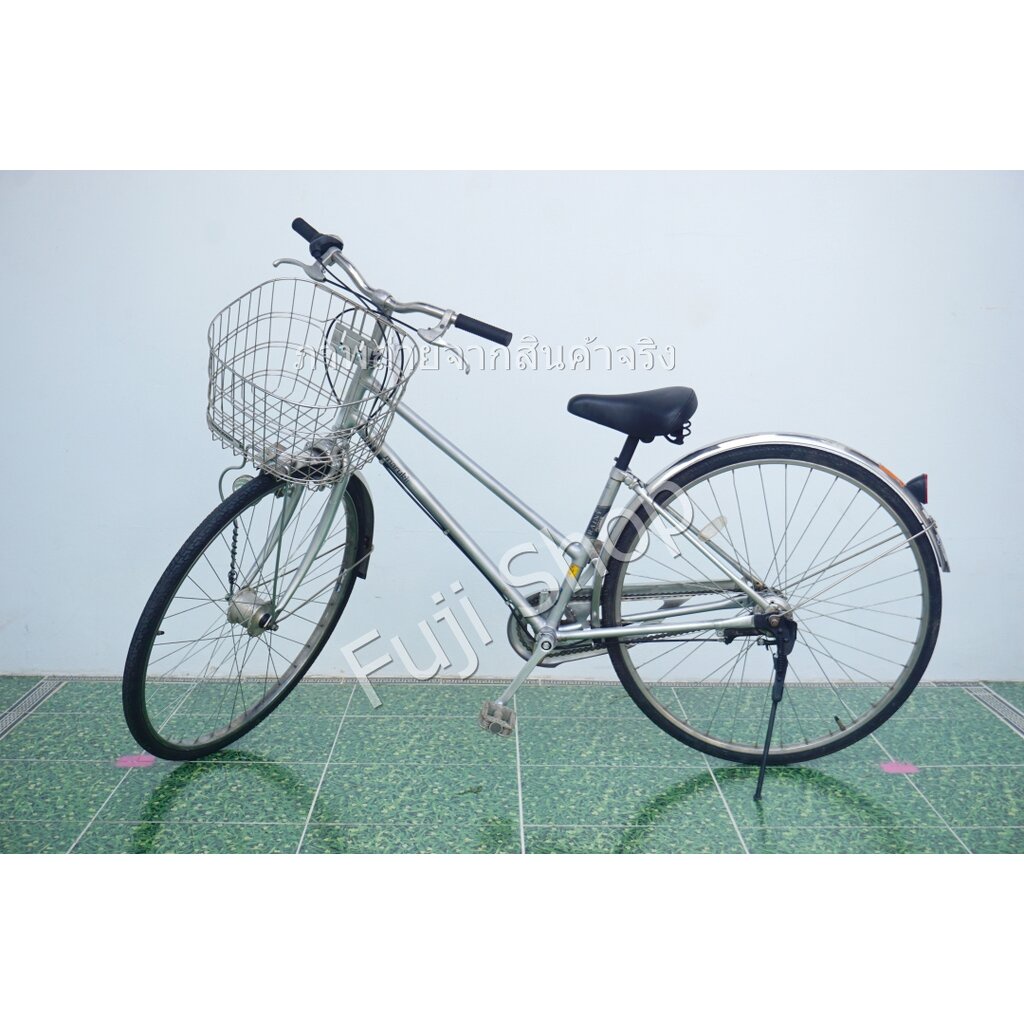 จักรยานแม่บ้านญี่ปุ่น - ล้อ 27 นิ้ว - มีเกียร์ - สีเงิน [จักรยานมือสอง]