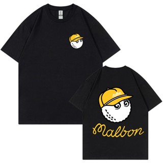 เสื้อยืด ผ้าฝ้าย พิมพ์ลาย Malbon Golf สไตล์เกาหลี ฮิปฮอป สําหรับผู้ชาย