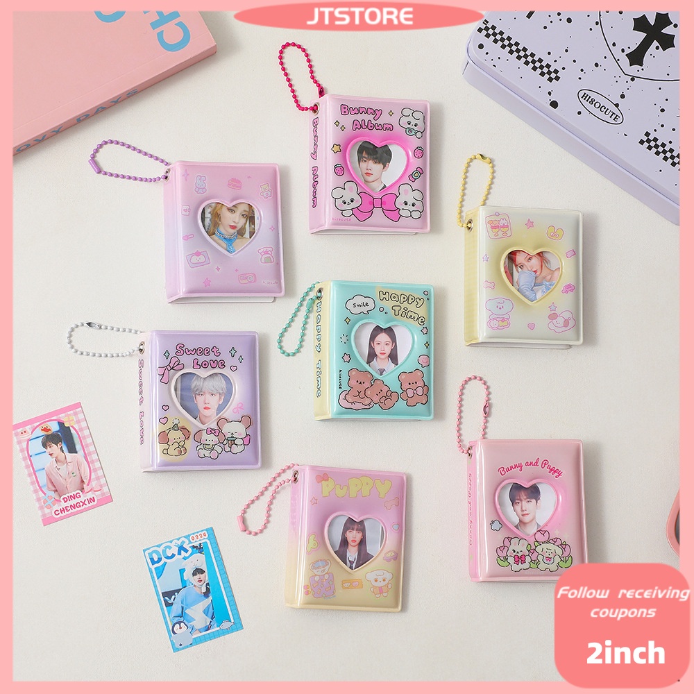 สมุดอัลบั้มรูปภาพ ขนาดเล็ก 2 นิ้ว พร้อมจี้พวงกุญแจ