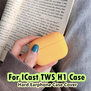 【คุณภาพสูง】เคสหูฟัง แบบแข็ง สีน้ําเงินเข้ม และสีเหลือง สําหรับ iCast TWS H1 iCast TWS H1