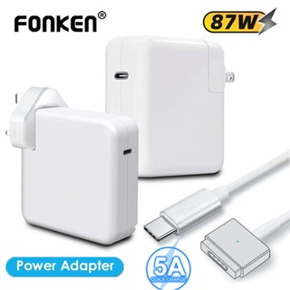 Fonken อะแดปเตอร์ชาร์จแล็ปท็อป USB-C ปลั๊ก UK US Type-C PD Type C เป็น MgSafe1 2 สําหรับ Mcbook Pro