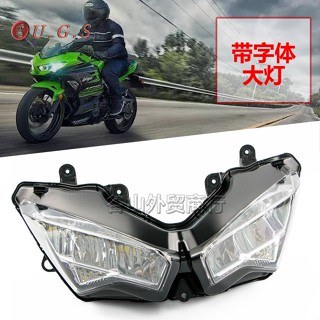 Hfmoto ชุดประกอบไฟหน้า LED ดัดแปลง สําหรับ Kawasaki Ninja 400 NINJA400 EX400