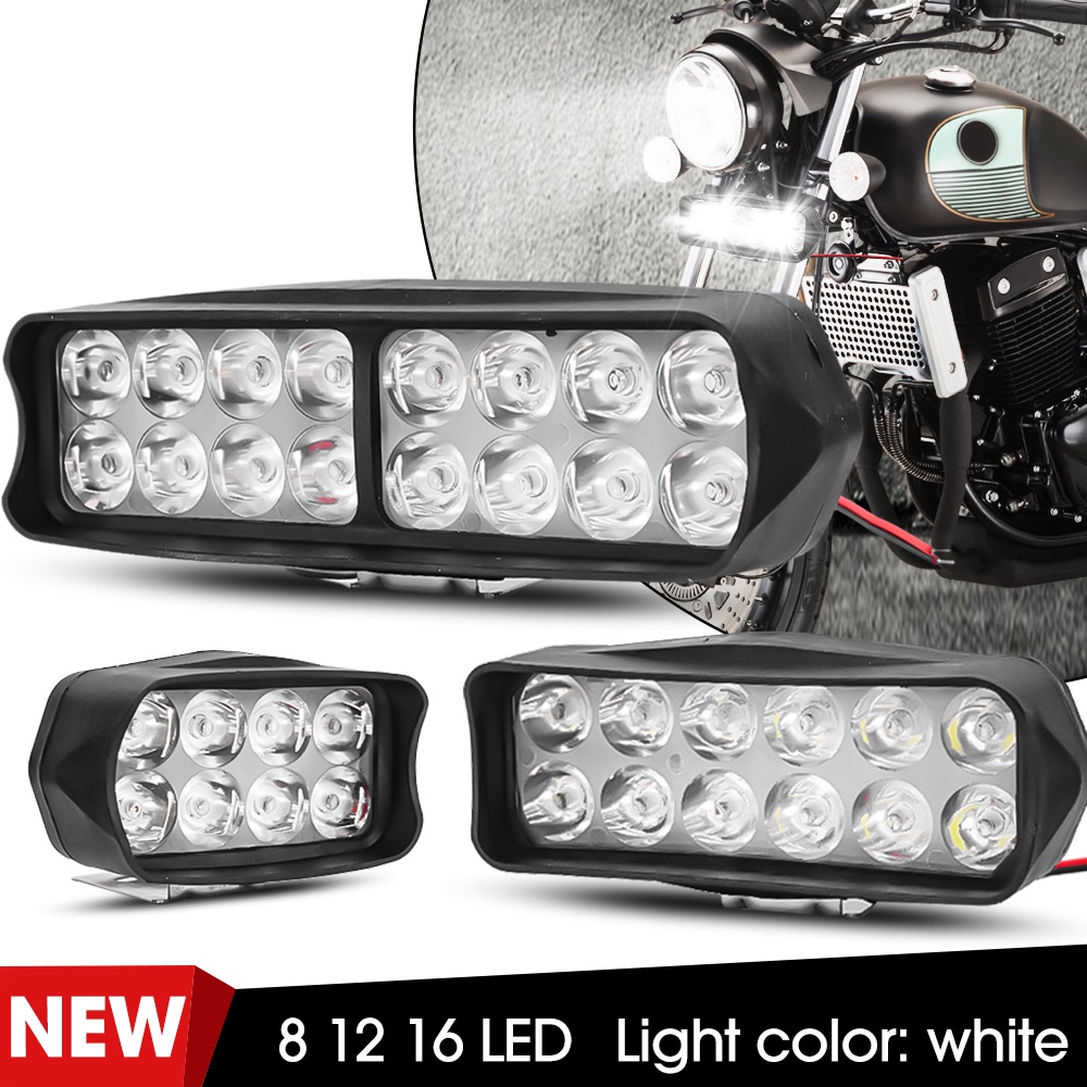 ไฟตัดหมอก LED 4WD 8 12 16 ดวง สําหรับติดด้านหน้ารถยนต์ รถจักรยานยนต์ ออฟโร้ด