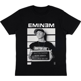 📦พร้อมส่ง T-shirt     EMINEM "MUGSHOT"  T-SHIRT RAPPER EMINEM SLIM SHADY  RAP TEE HITAM EMINEM   PRIA WANITA  BAJU R