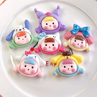 ใหม่ กาวเรซิ่น ลายการ์ตูน Mi Sister Head สีม่วง แฮนด์เมด diy อุปกรณ์เสริม สําหรับติดเคสโทรศัพท์มือถือ รองเท้า