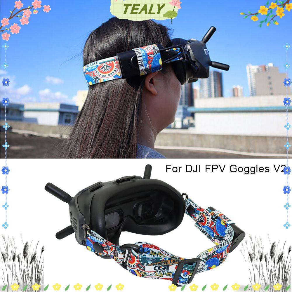 TEALY สายคล้องคอทนทานพร้อมรูแบตเตอรี่สี Graffiti สําหรับ DJI FPV Goggles V2