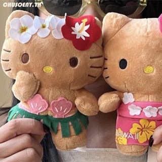 พวงกุญแจ จี้ตุ๊กตา Hello Kitty น่ารัก ขนาด 10 ซม. สีดํา สําหรับห้อยกระเป๋าเป้สะพายหลัง chusoeny