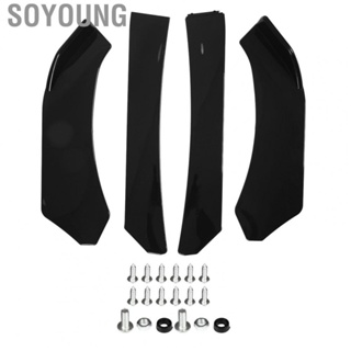 Soyoung Car Font Bumper Lip Spoiler  4PCs Lasting Serving Flexible  Rust Vehicle Front Bumper Chin Spoiler Increase Horsepower  for Car