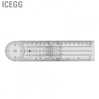 Icegg Angle Finder Ruler  Sturdy Structure Practical Measuring Ruler Clear Observation Flexible  for School for Designers